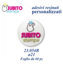 Adesivo resinato mm 21 - foglio da 60 pezzi