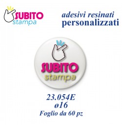 Adesivo resinato mm 16 - foglio da 60 pezzi