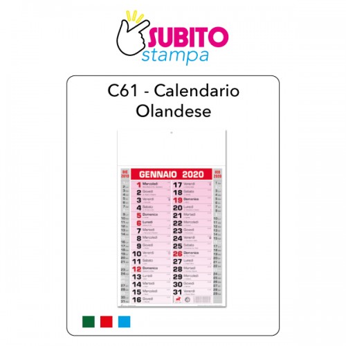 C61 - Calendario olandese 